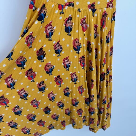 Bundle Posh Peanut Rosie Riveter Tiger Heart Cap Sleeve Ruffled Twirl Dress 10 - Picture 5 of 16